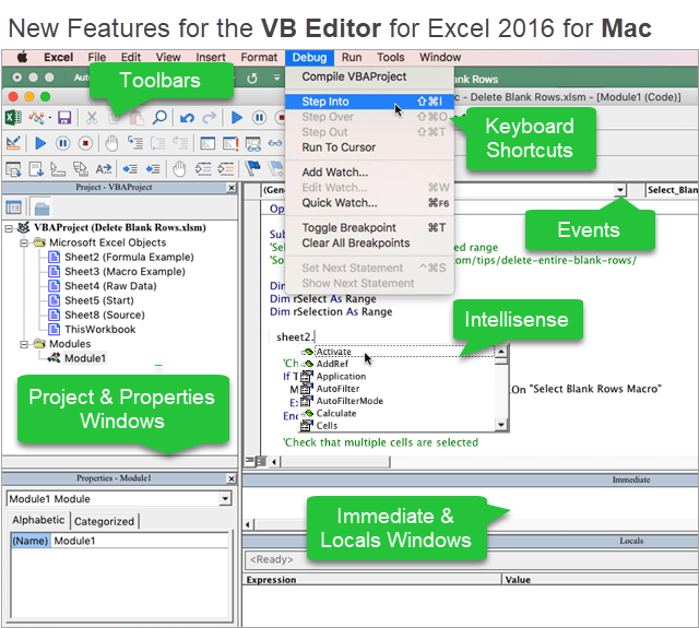 vba project in excel for mac 2015
